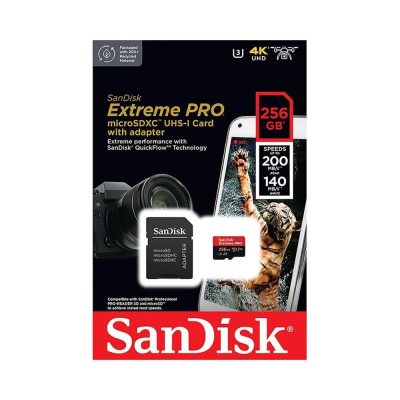 Sandisk Extreme Pro 256 GB Hafıza Kartı (200MB/S)